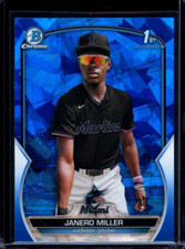 2023 1st Bowman Chrome Sapphire Edition ~ Janero Miller ~ #BCP-184 ~ Marlins