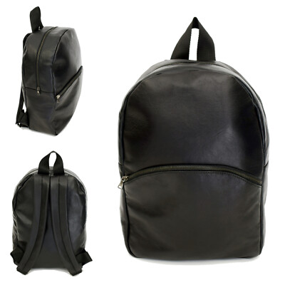 Herren Rucksack Echtleder Schwarz Arbeit Reise Rucksack Tasche Bequem VIETRI LEATHER