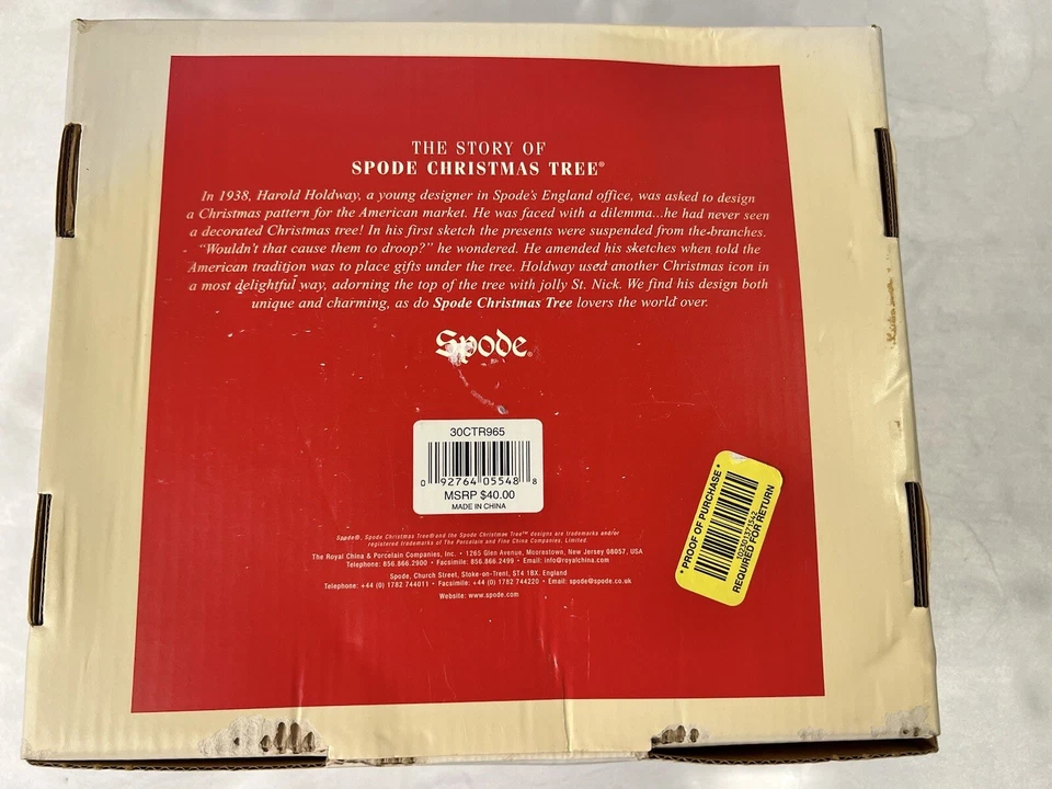 NIB Never Used Spode Christmas Tree Happy Holidays Tray & Mug Set - Image 4 of 4