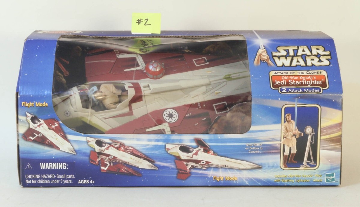 2台セット STARWARS スターファイター アナキン/オビワン Hasbro Star Wars EP2 Attack Of The Clones Obi Wan Kenobi's Jedi