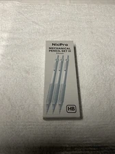 NicPro Mechanical Pencil Set III 0.5mm Copper Core Retractor Refills Erasers NEW
