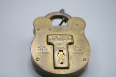 Brass Padlock #8 Admiralty Jared Old English Lock No Key   Unique Paperweight Z1
