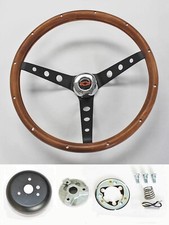 1970-73 C10 C20 C30 Blazer Grant 15 Wood Steering Wheel Black Spokes Redblack 1970-73 C10 C20 C30 Blazer Grant 15 Wood Steering Wheel Black Spokes Redblack