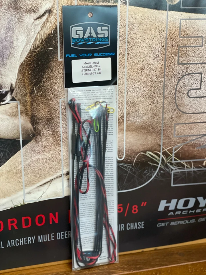 Gas Bowstrings Hoyt RX-7 Red and Black Strings w/Black Nocks RX7