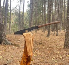 Custom Handmade Carbon Steel Blade Long Handed Machete Sword | Hunting Sword