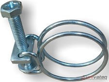 10x Doppeldrahtschelle. Verzinkter Stahl W1, Drahtschelle, Drahtschlauchschelle