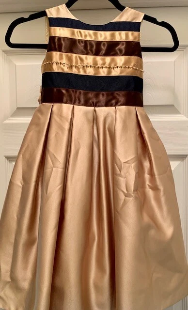 Vestido Joan Calabrese DORADO SATINADO OCASIÓN ESPECIAL Talla 5 Foto 2 de 4