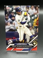 2024 Topps Now #37 Jackson Chourio RC 1st Career Home Run Brewers Red /10