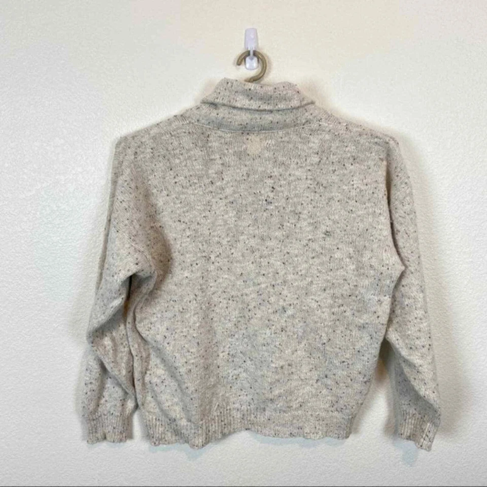 Fisherman Sweater Men's SZ L Cream Fleck High Neck Pullover Northern Reflections - Image 2 of 4