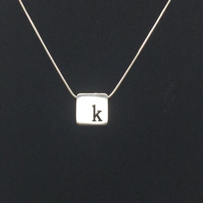 Rustic Cuff Kate 48 Pendant Necklace 16''  Dainty Silver Tone