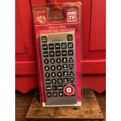 Factory Sealed Really Big Universal Remote Supports 8 Devices Universal Program