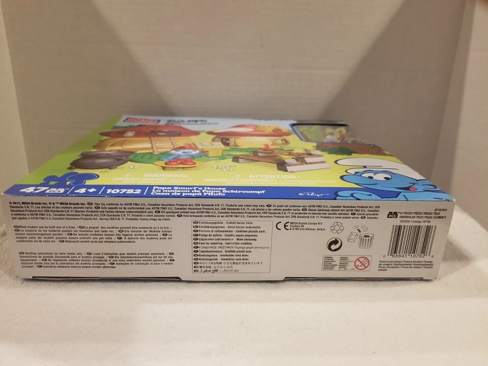 Mega Bloks The Smurfs 10752 Papa Smurfs Village House Building Blocks Playset - Image 4 of 4