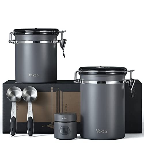 Veken Coffee Canister 2 Piece Airtight 