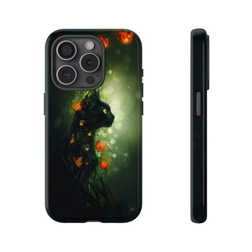 Cat Green Forest Flower Vines Phone Case for iPhone, Samsung Galaxy, Pixel - 第 1/175 張圖片