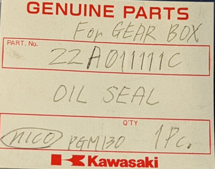 KAWASAKI OIL SEAL FOR GEARBOX CAT NO. 22A011111C **LOT OF 2** | eBay