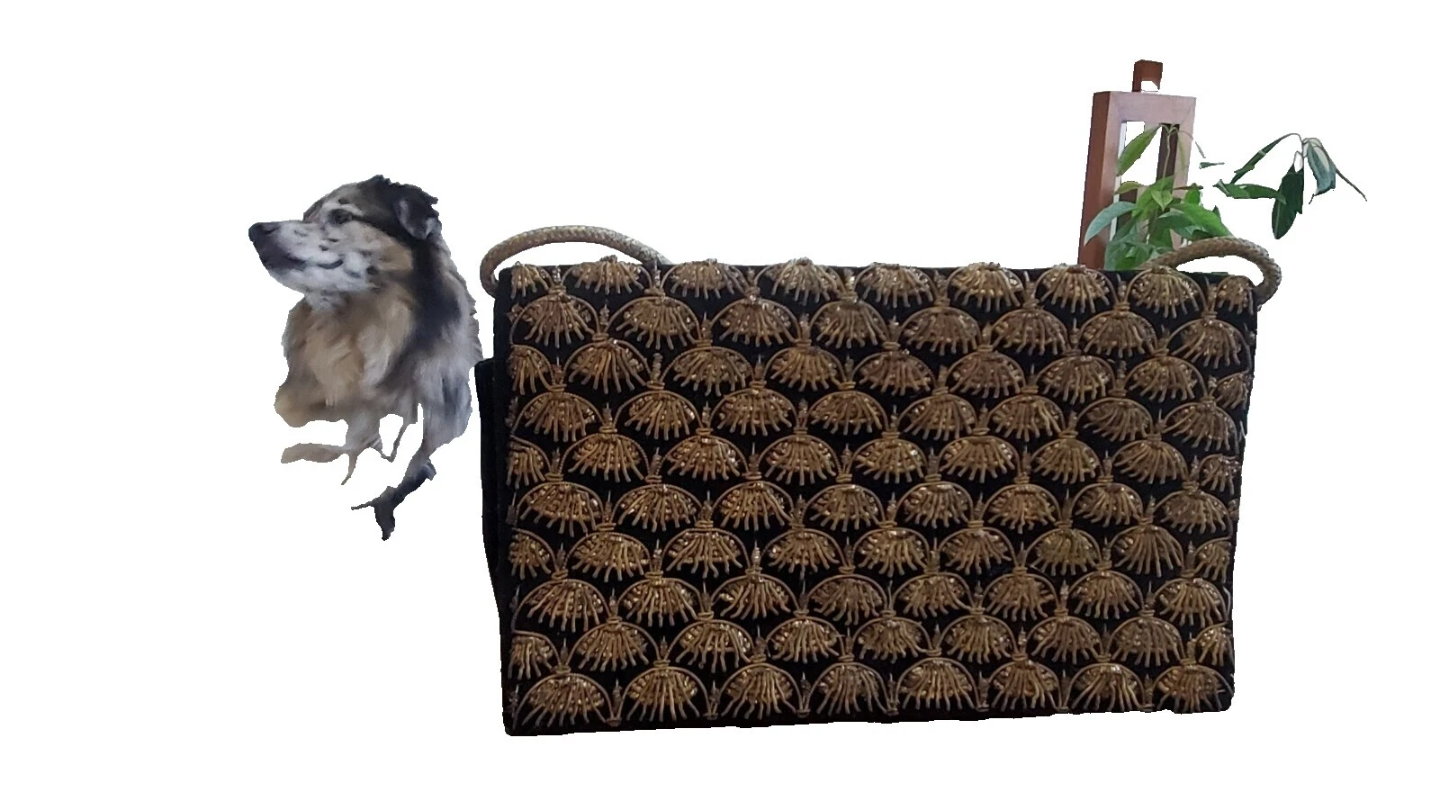 Terciopelo Mujer Negro Pequeño Accesorios Vintage