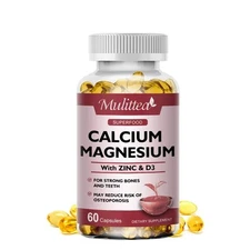 Mulittea Calcium Magnesium Zinc Vitamin D3 for Strong Bones Teeth Heart Nerve In