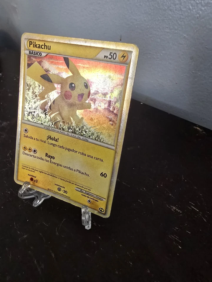 Pokemon Pikachu (Spanish) PW4 Pikachu World Collection Holo Rare Pokémon Card  - Image 3 of 4