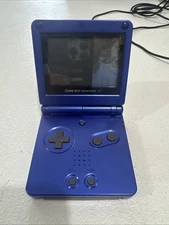 Nintendo Game Boy Advance SP Console - Cobalt Blue With 3 Games And Guitar hero
