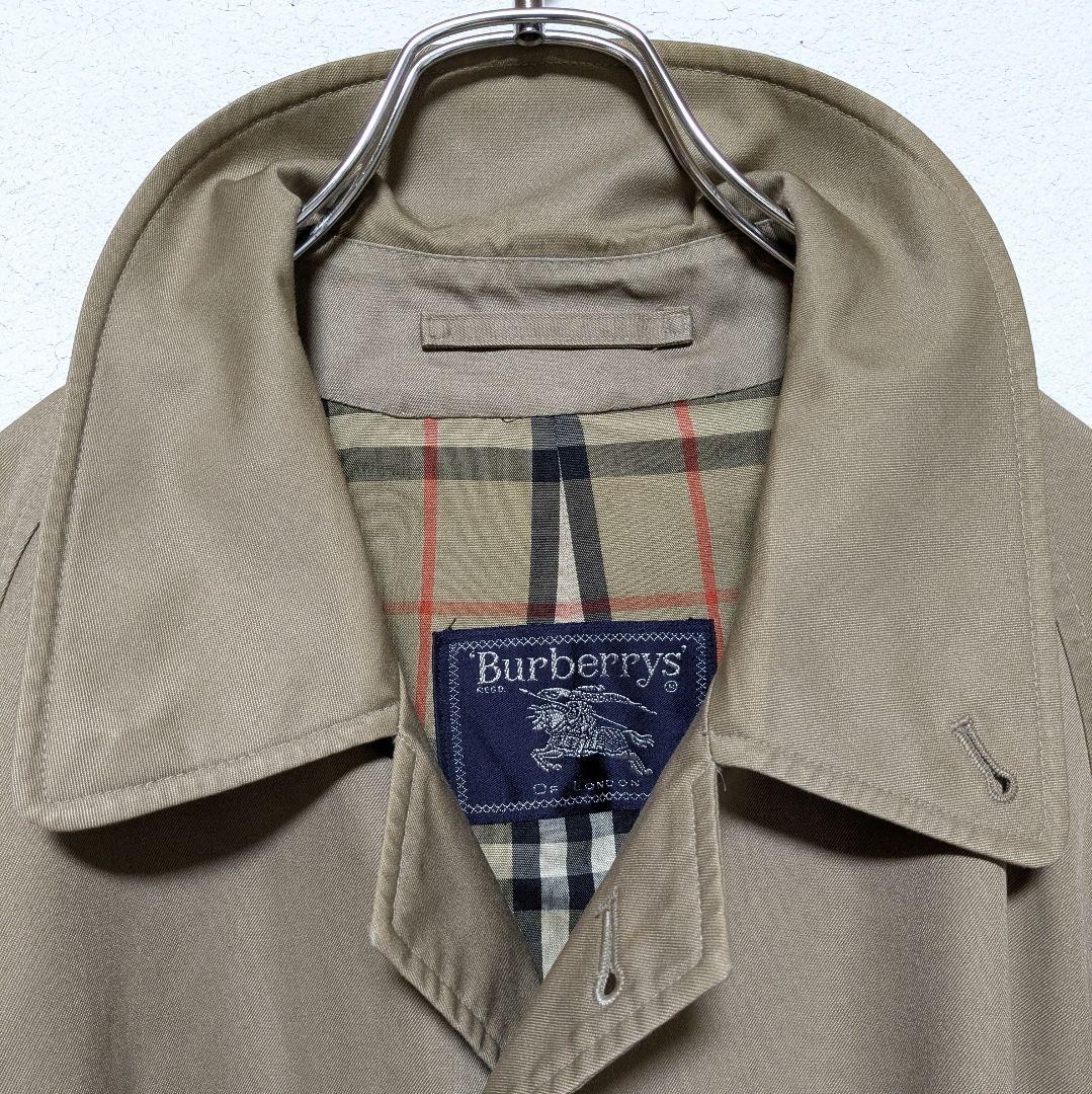 Burberrys Vintage Balmacaan Coat Made in England Nova Check Beige Mens Size M thumbnail 11