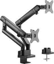 Premium Aluminum Full Motion Dual Monitor Desk Mount Stand with Lift Engine Arm,