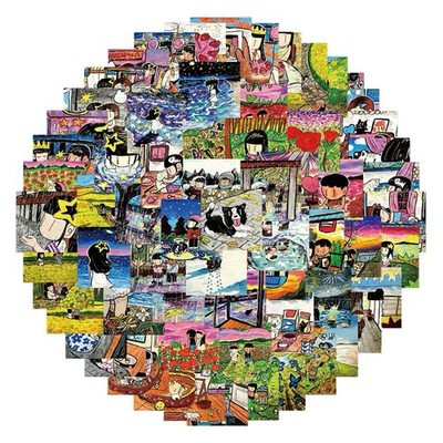 #ad 30Pcs Random Cool Graffiti Cartoon Decals Stickers $2.23