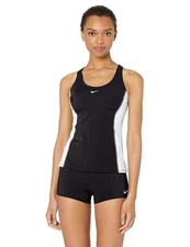 Nike Swim Women’s Color Surge Powerback Tankini Short Set - White, Size Small