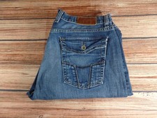 Lucky Brand 181 Bootleg Jeans Mens 36x32 Blue Denim Made in USA Stretch