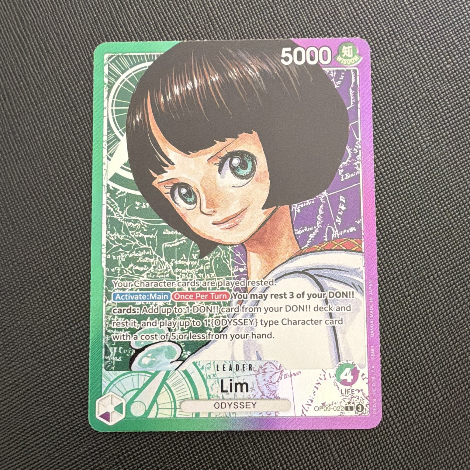 Bandai One Piece CCG Lim OP09-022 Emperors in the New World Leader Parallel Foil