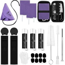 23 Pcs Clarinet Cleaning Kit All in One Accessories Set with Swab, Reed Purple