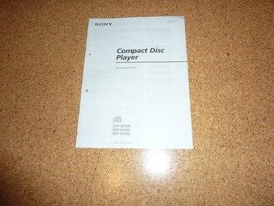 original BEDIENUNGSANLEITUNG CD-Player SONY CDP-XE500, XE300, XE200