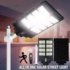9900000000LM 6000W Commercial Solar Street Light Outdoor Dusk To Dawn Road Lamp
