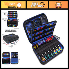 XL Semi Hard Shell Dart Case - Protective Storage for 15-Piece Dart Set, Tips