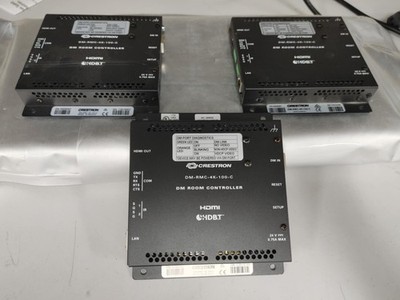 lot of 3 Crestron DM-RMC-4K-100-C Room Controller HD BaseT Receiver 6506567