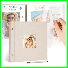 Elegant Linen Self-Adhesive Photo Album 10x10 20 Pages for Cherished Memories