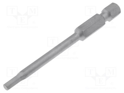 Bit Sechskant Befestigung: 1/4'' (E6,3mm) L. ges: 70mm HEX 3mm