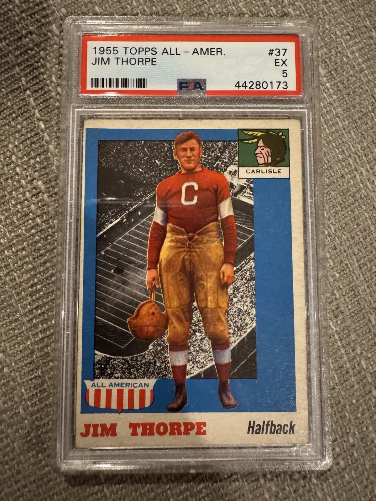 Topps 1955 All American PSA 5 Jim Thorpe 37 EX Rookie Rc