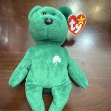 Ty Beanie Baby Erin Green Bear Shamrock Tag Retired 1997 Ages 3 3-4 8-11 Years