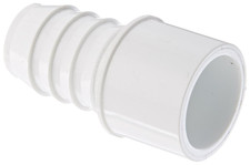 Spears 460 Series PVC Pipe Fitting, Adapter, Schedule 40, White, 2"Barbed X 2" S