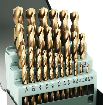 29Pcs Cobalt Drill Bit Set (1/16''-1/2''), M35 HSS, 135 Degree Tip, Twist Jobber L