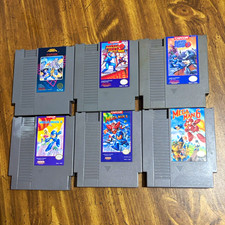 Mega Man 1,2,3,4,5,6 Nintendo NES games w/ jewel cases, specialty sleeves