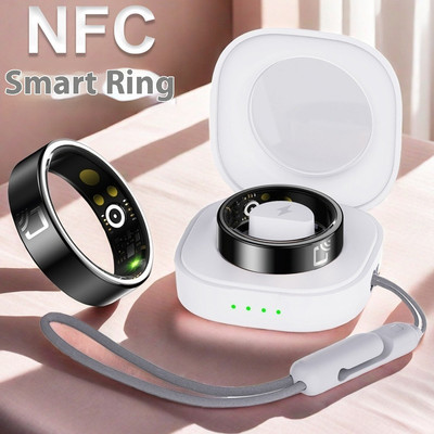 Ceramic Smart Ring NFC Multifunctional Heart Rate Blood Oxygen Sleep Waterproof