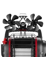 Wood Stove Fan for Buddy Heater, 12 Blades Heat Powered Dual Motor Fan with H...