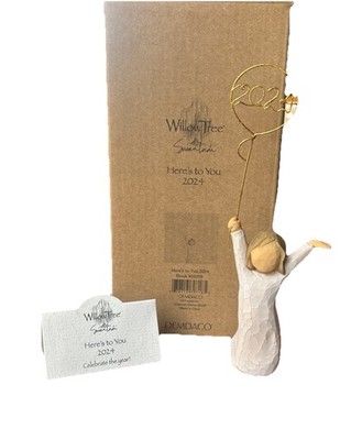 NIB 2024 WILLOW TREE HERE'S TO YOU SUSAN LORDI DEMDACO FIGURINE #28259