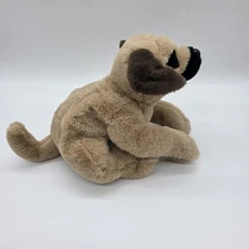 FAO Schwarz Plush Dog 14” Tan Puppy Soft Stuffed Animal Pug Style NEW Without Ta