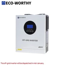 ECO-WORTHY 6KW Solar Hybrid Inverter 48V DC-120V/240V AC Split Phase Off-Grid