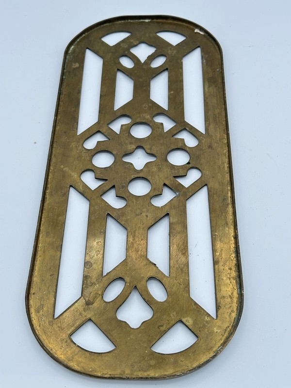 Vintage  Antique brass Heat Grate Register cover Art Deco Nouveau Victorian