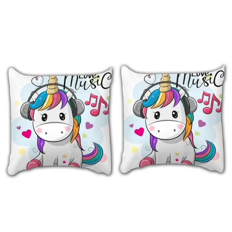 Housse de couette licorne bleue 220x240cm Sleepdown avec taies - 2