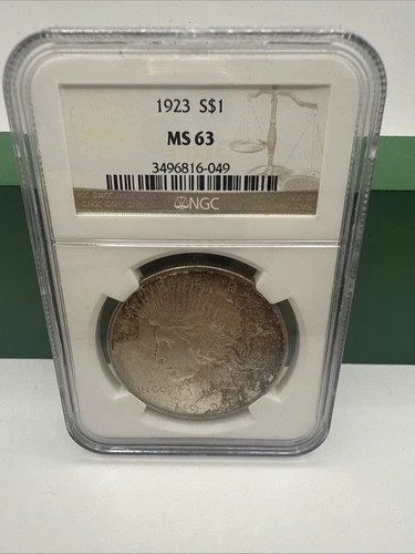1923  Peace Silver Dollar NGC MS63 #50321