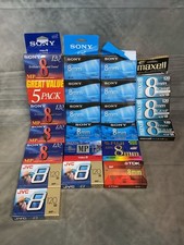 Lot of 24 New Sealed Sony Maxell TDK Fuji 8mm Video8 Camcorder Blank Tapes